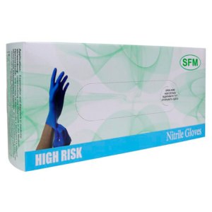 Перчатки сверхпрочные нитриловые HIGH RISK NITRILE (нестерильные неопудренные) 