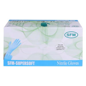 Перчатки смотровые нитриловые SFM SUPERSOFT Nitrile - 100 пар (нестерильные неопудренные) 